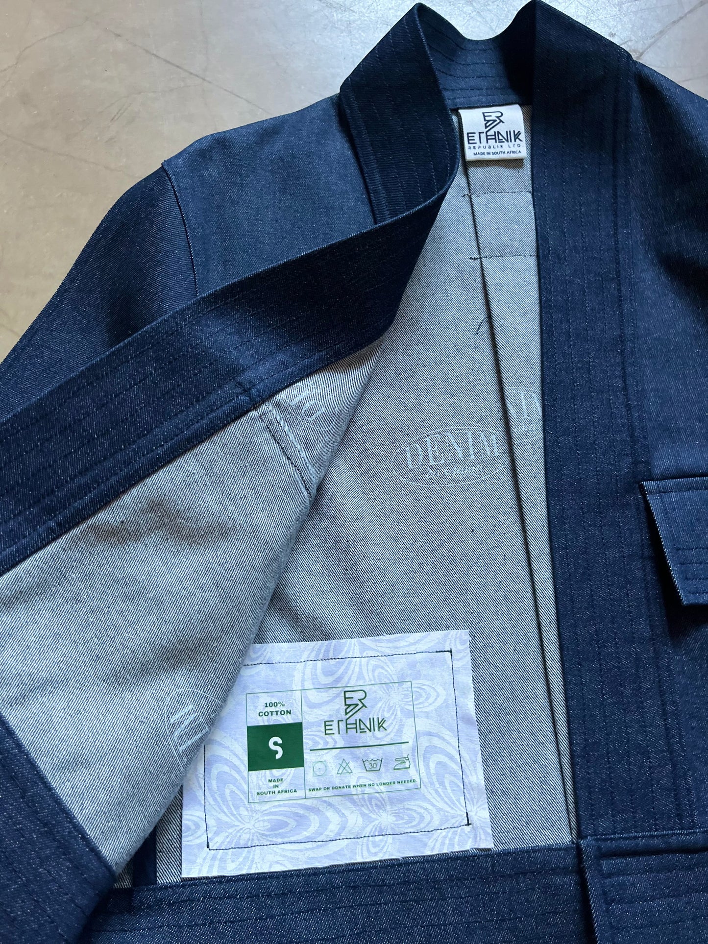 Denim Crop Kimono