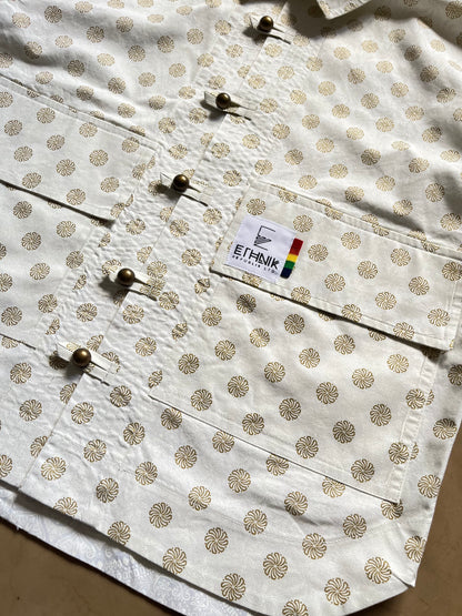 Shweshwe - Double Collar Coach Jacket