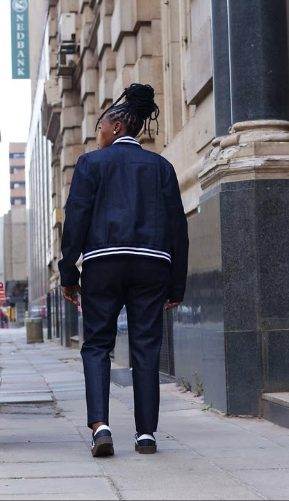 Denim Biker Jacket Suit