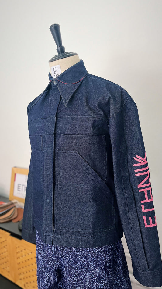 Double Collar Denim Jacket