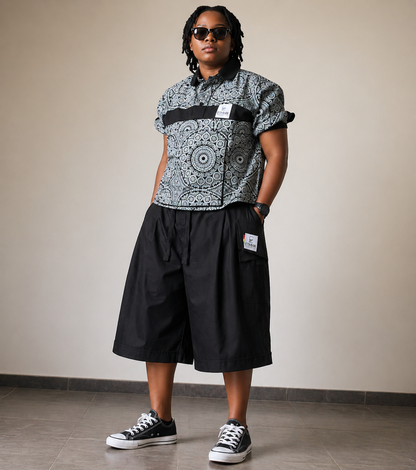 Pleated Bermuda