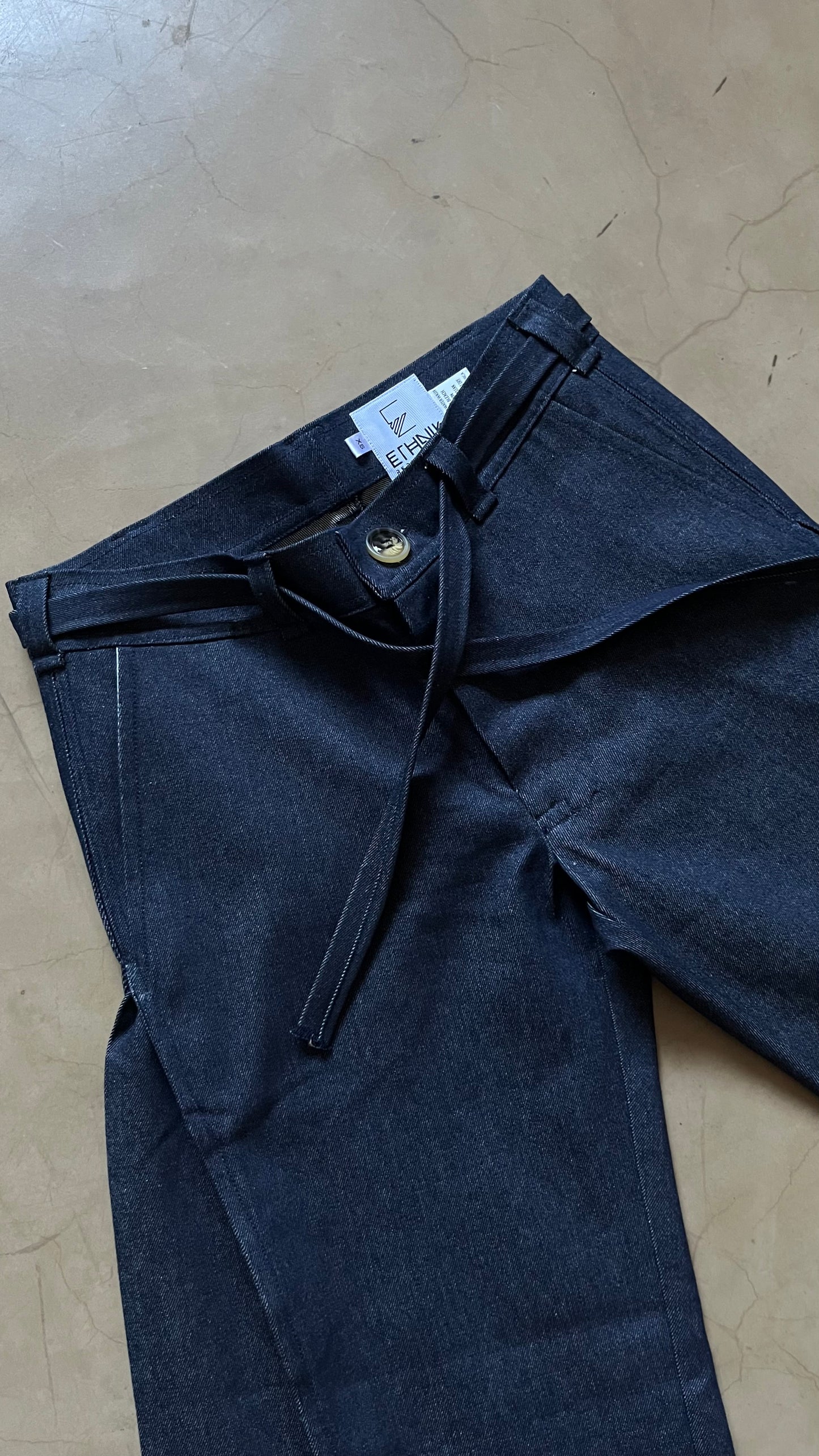 Denim Wide-Leg Pants