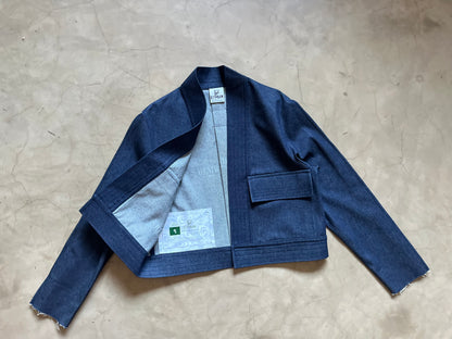 Denim Crop Kimono