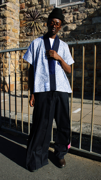 Double Collar Shweshwe Kimono