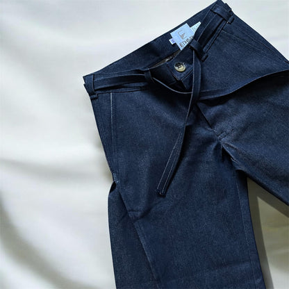 Denim Wide-Leg Pants