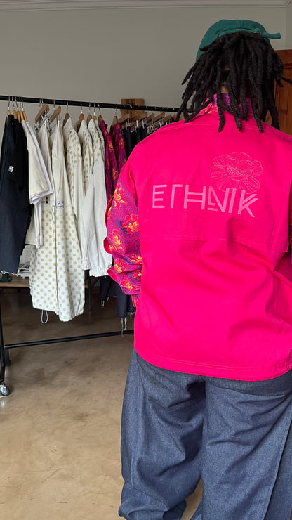 “Bloom” Cerise Shacket