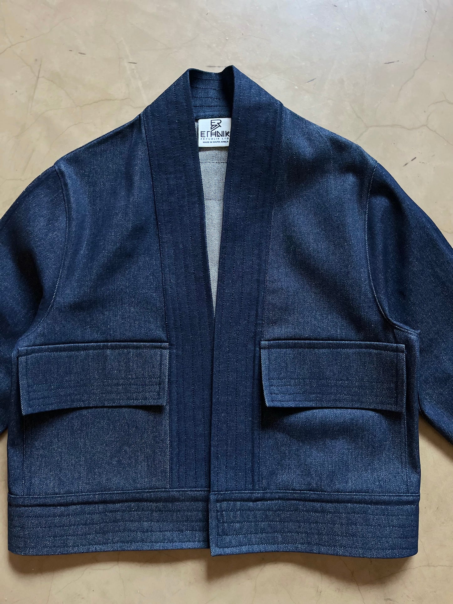 Denim Crop Kimono