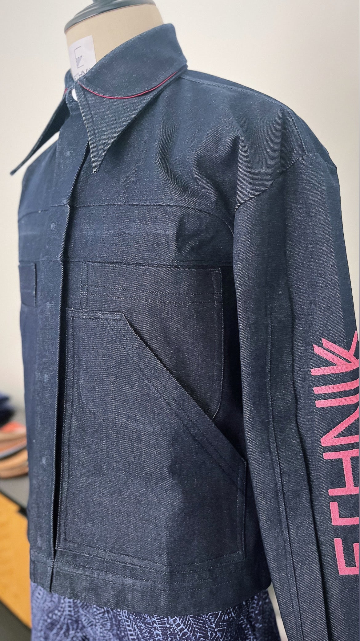 Double Collar Denim Jacket