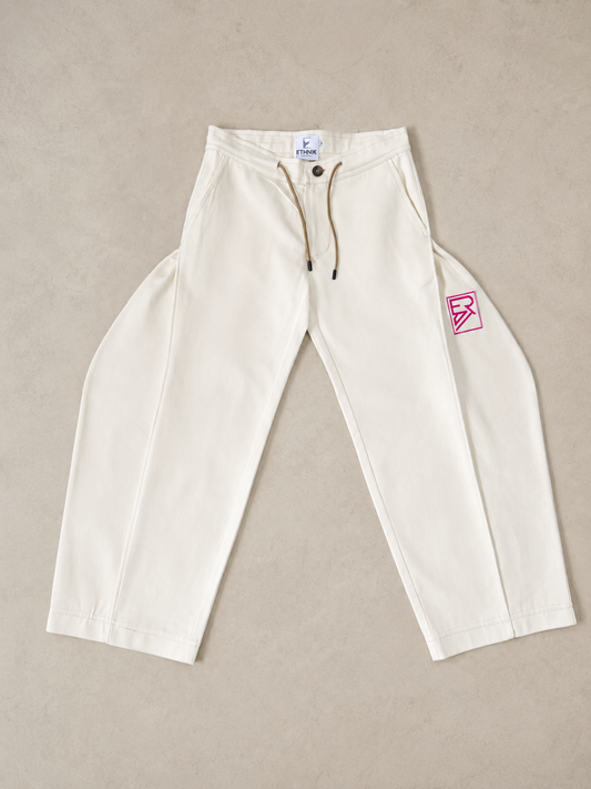 Ivory Barrel Pants