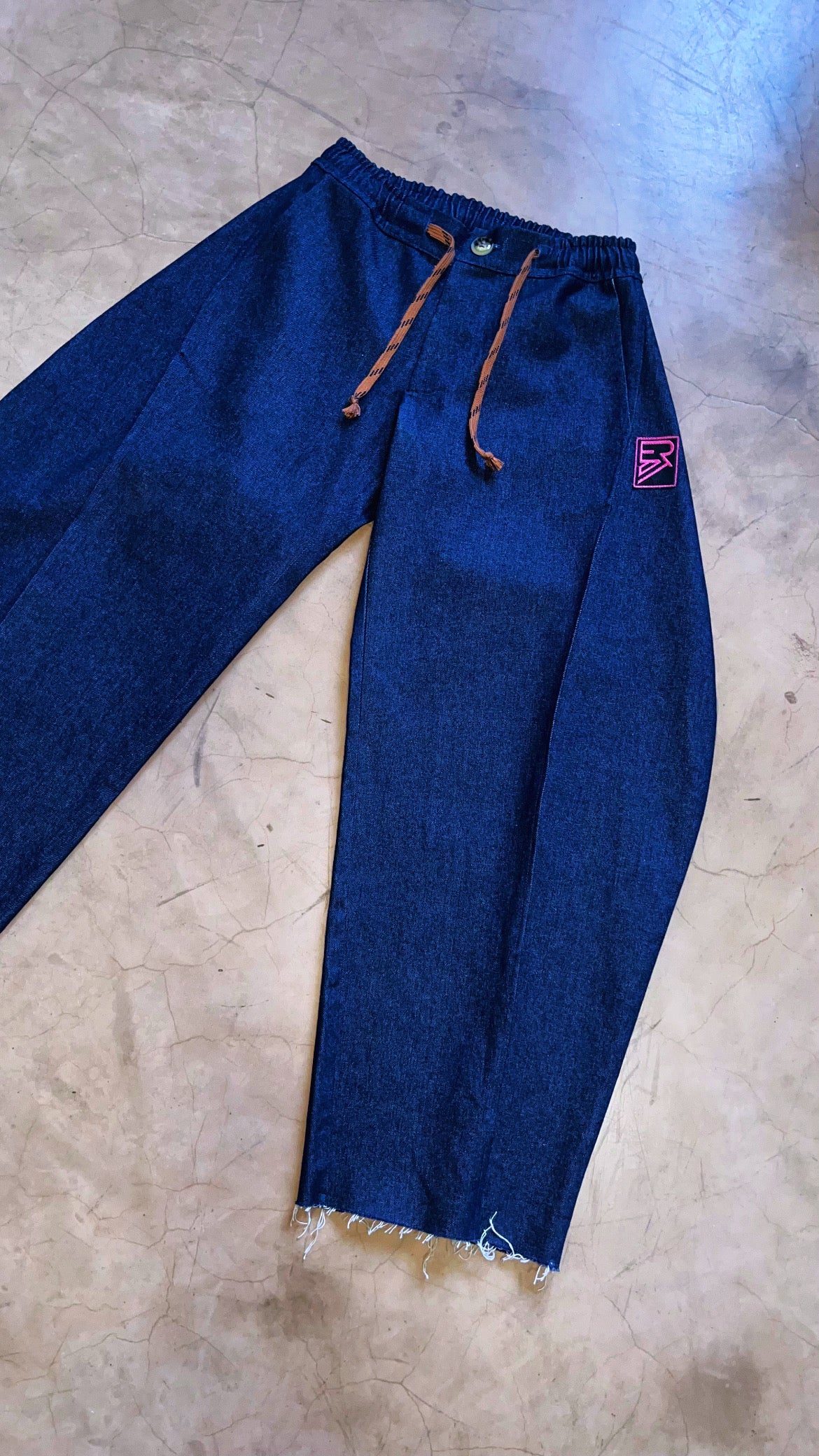 Denim Barrel Pants