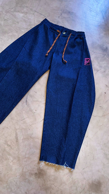 Denim Barrel Pants