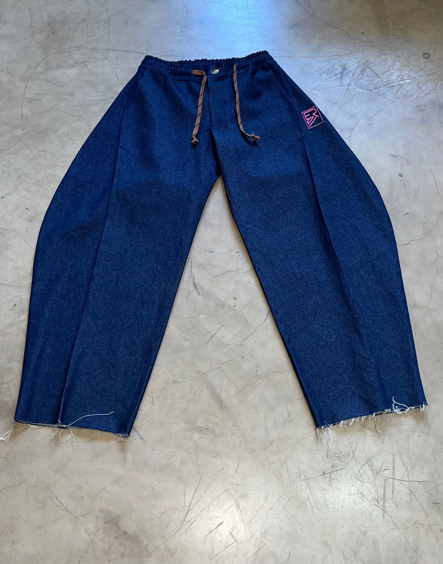 Denim Barrel Pants