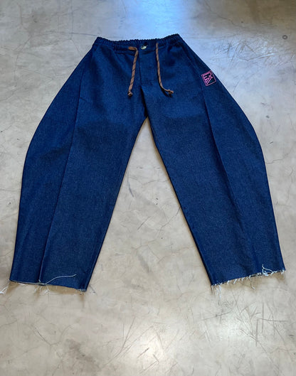 Denim Barrel Pants
