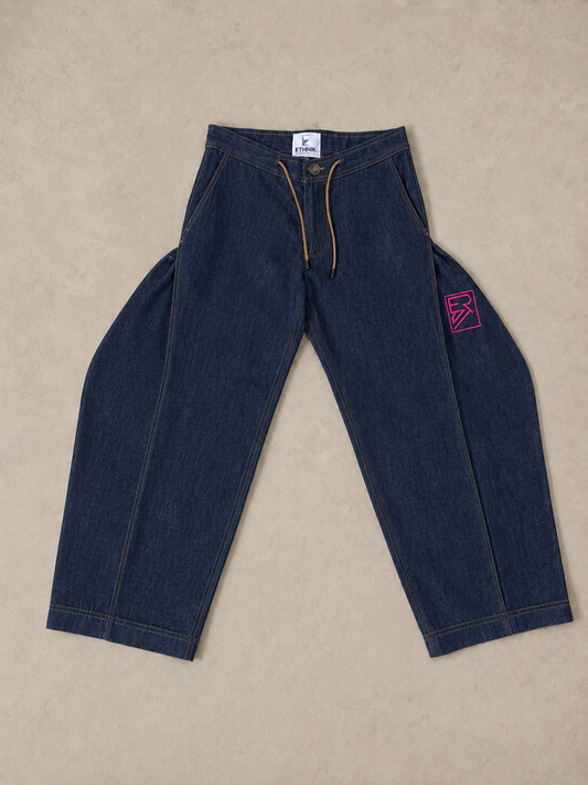 Denim Barrel Pants