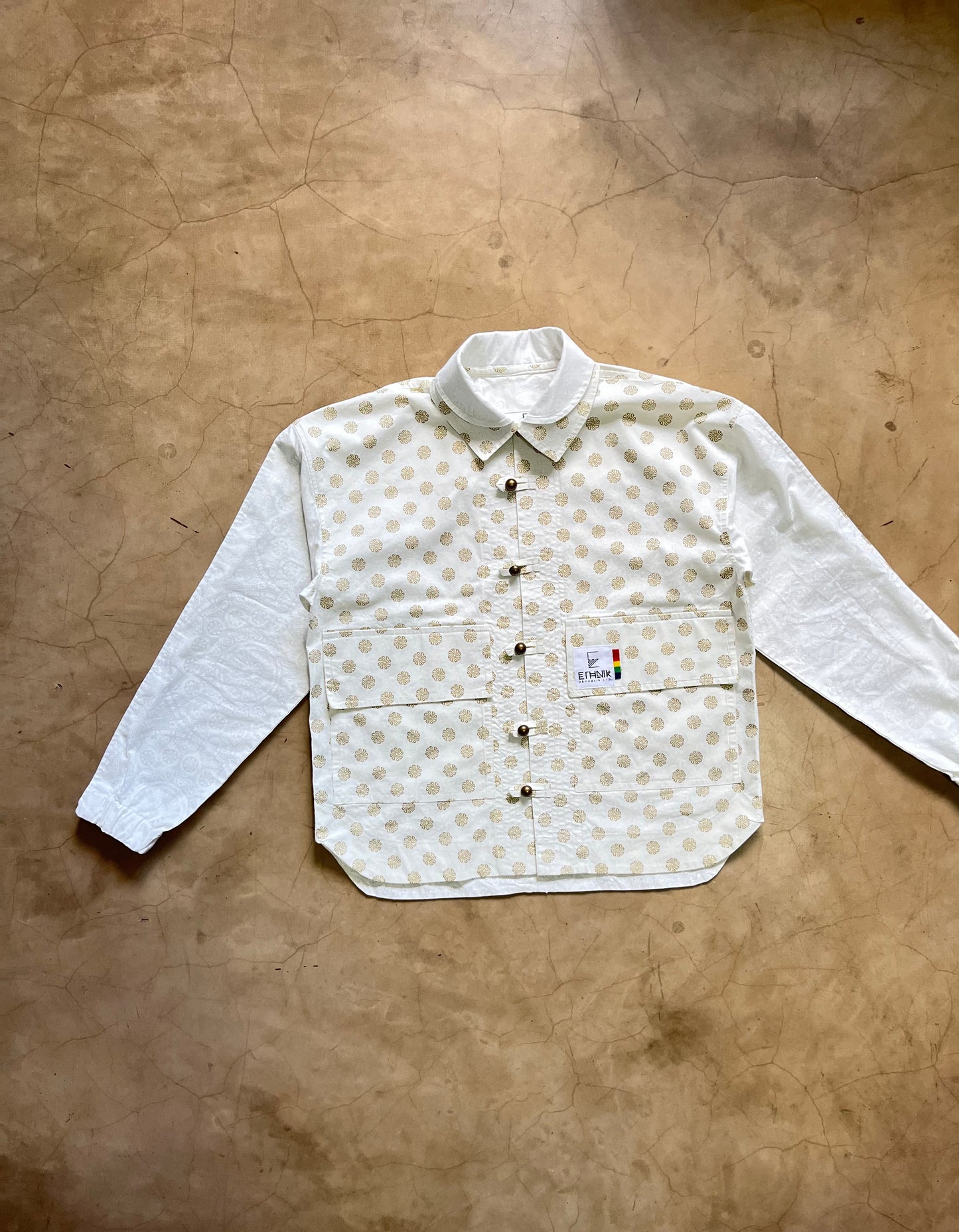 Shweshwe - Double Collar Coach Jacket