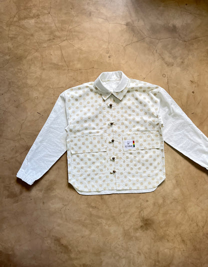 Shweshwe - Double Collar Coach Jacket