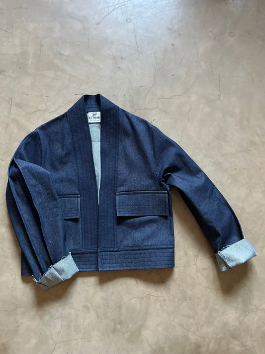 Denim Crop Kimono