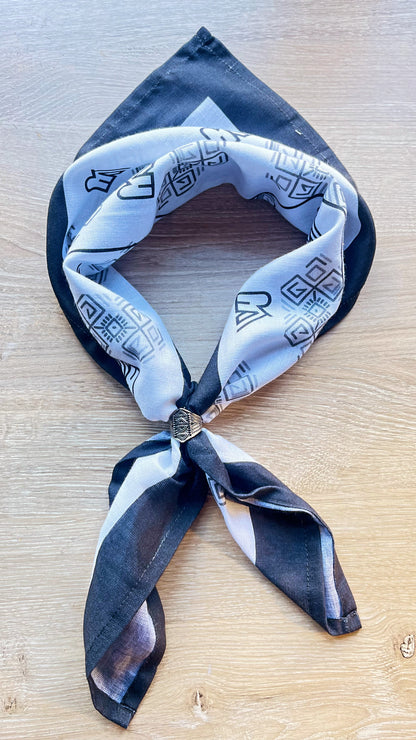 Ethnik Monogram Linen Scarf