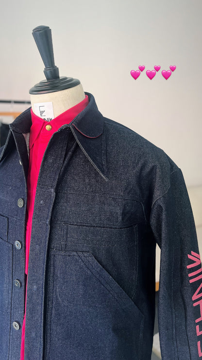 Double Collar Denim Jacket