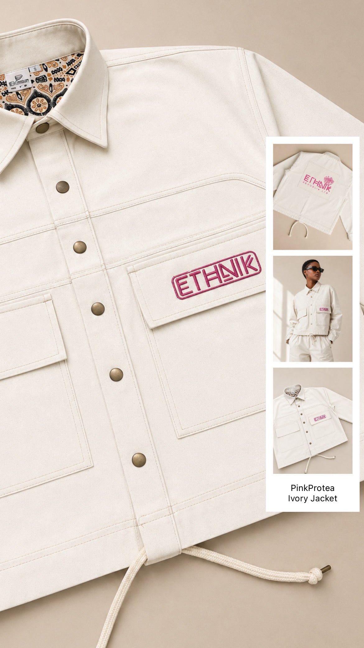 PinkProtea Ivory Jacket