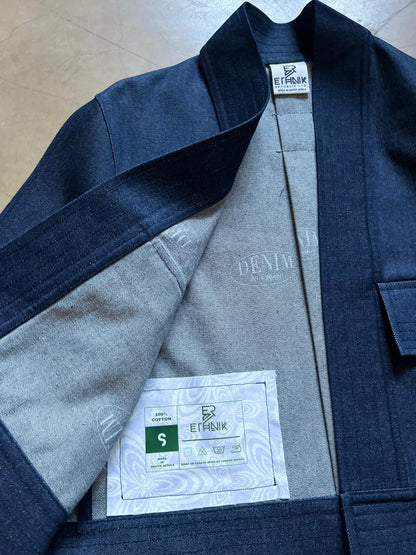 Denim Crop Kimono