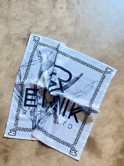 Ethnik Logo Linen Scarf