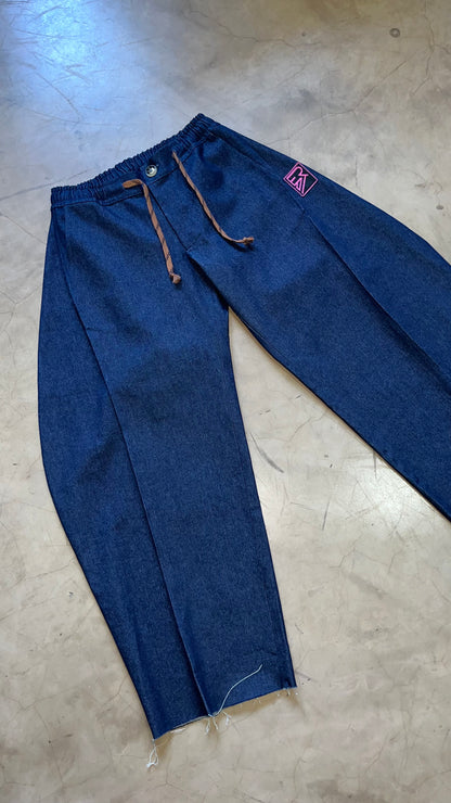 Denim Barrel Pants