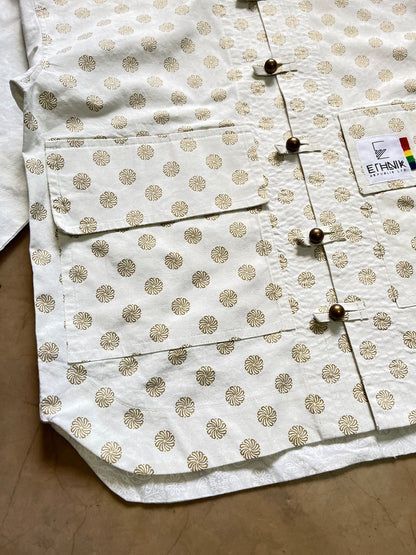 Shweshwe - Double Collar Coach Jacket