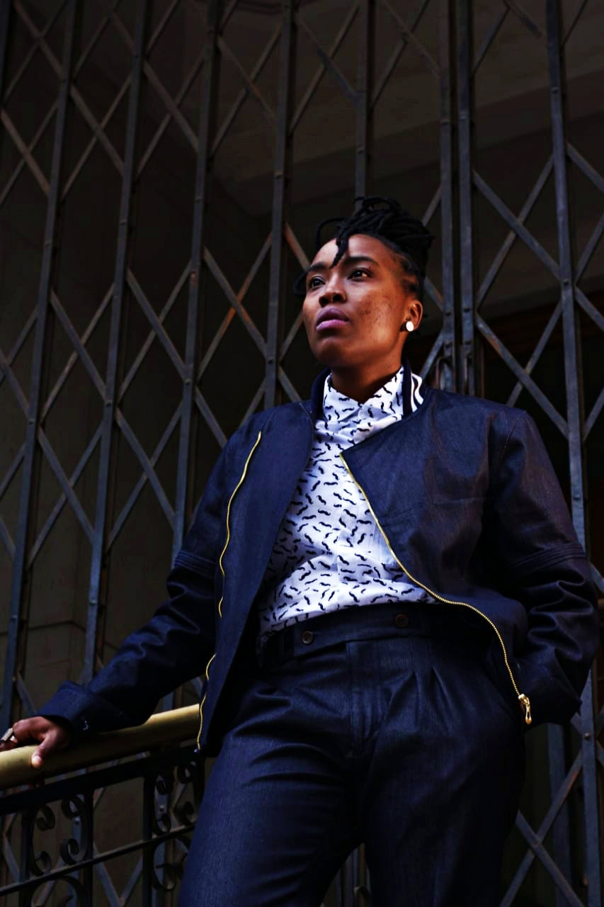 Denim Biker Jacket Suit