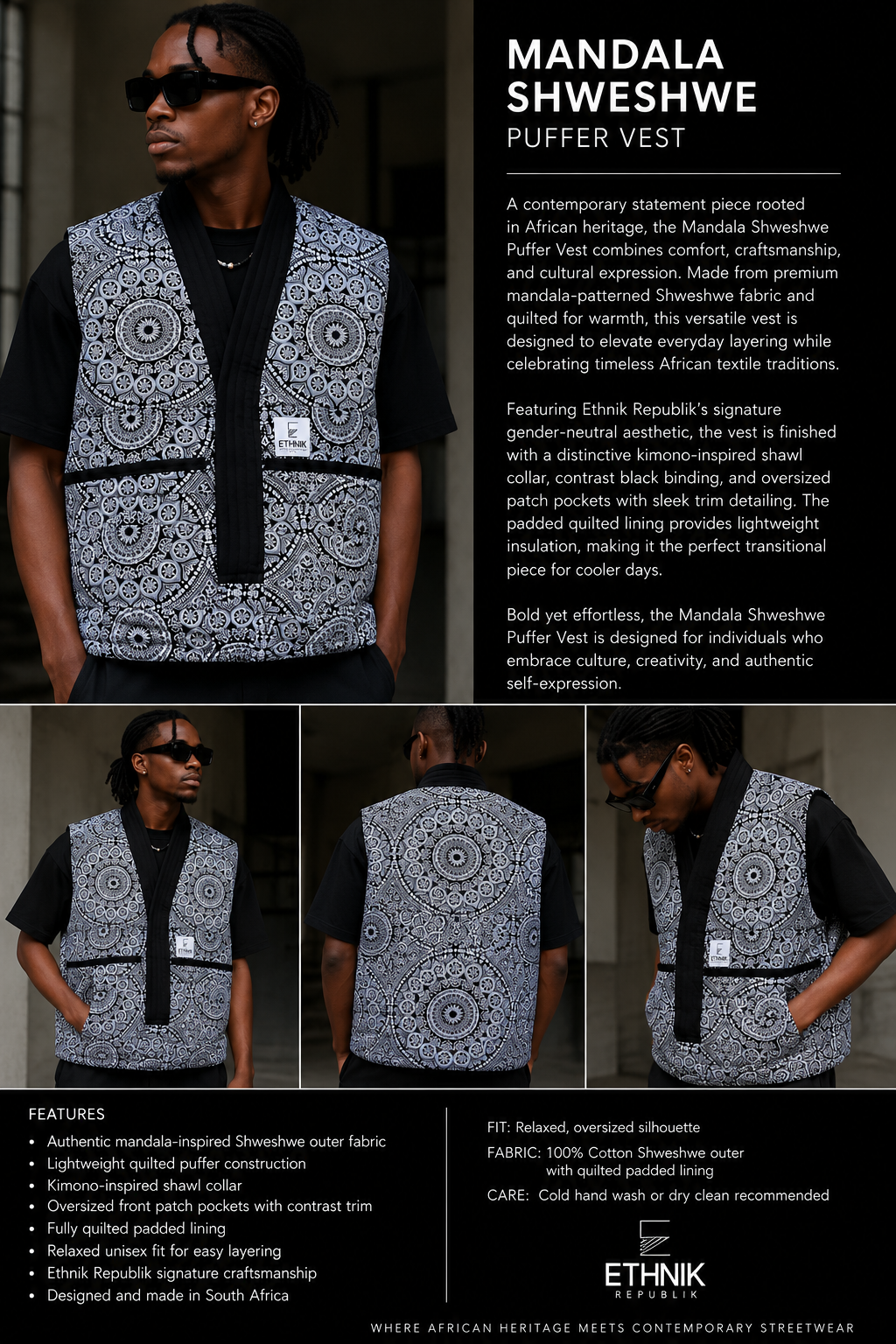 Mandala Puffer Vest