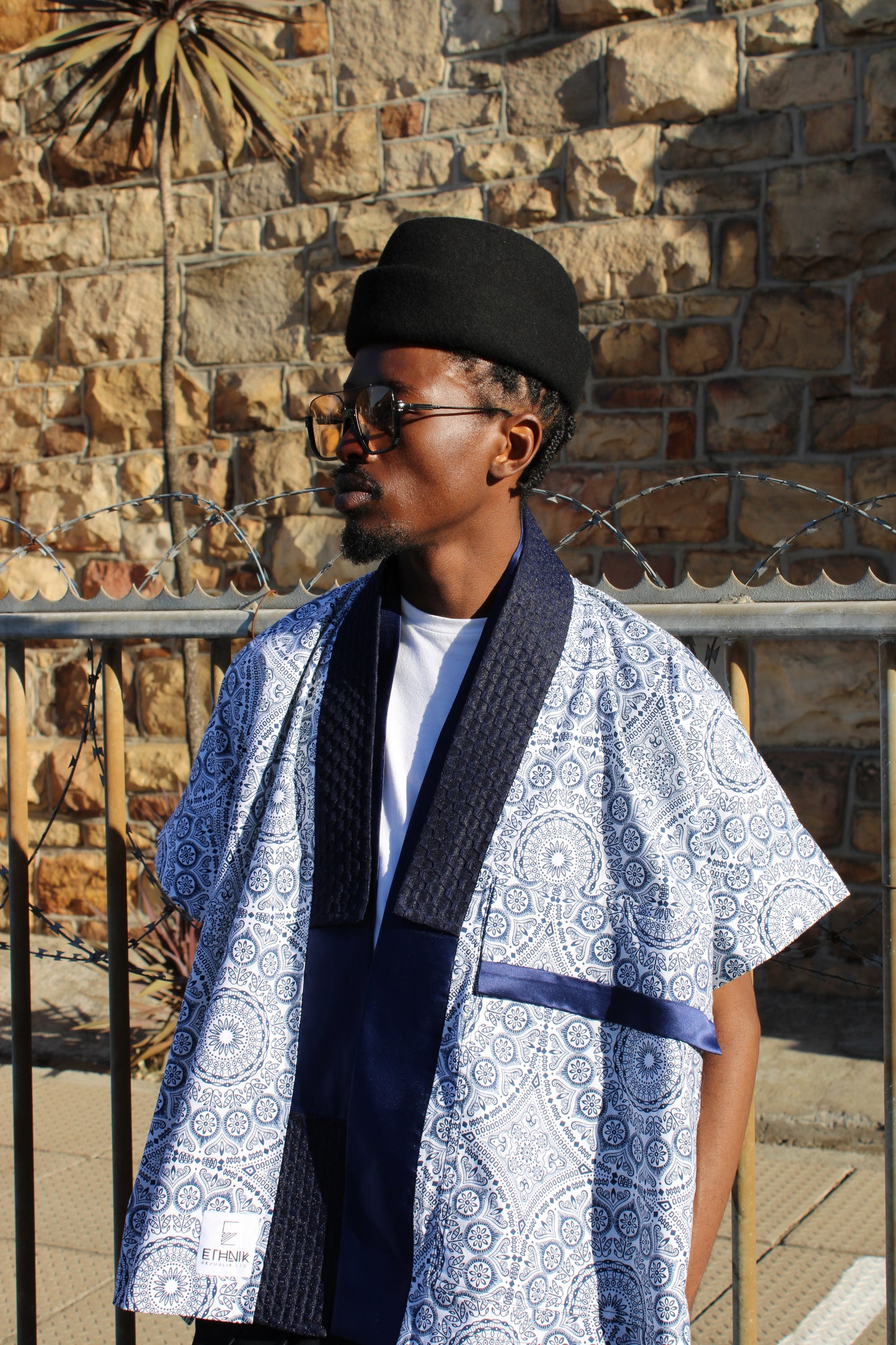 Double Collar Shweshwe Kimono