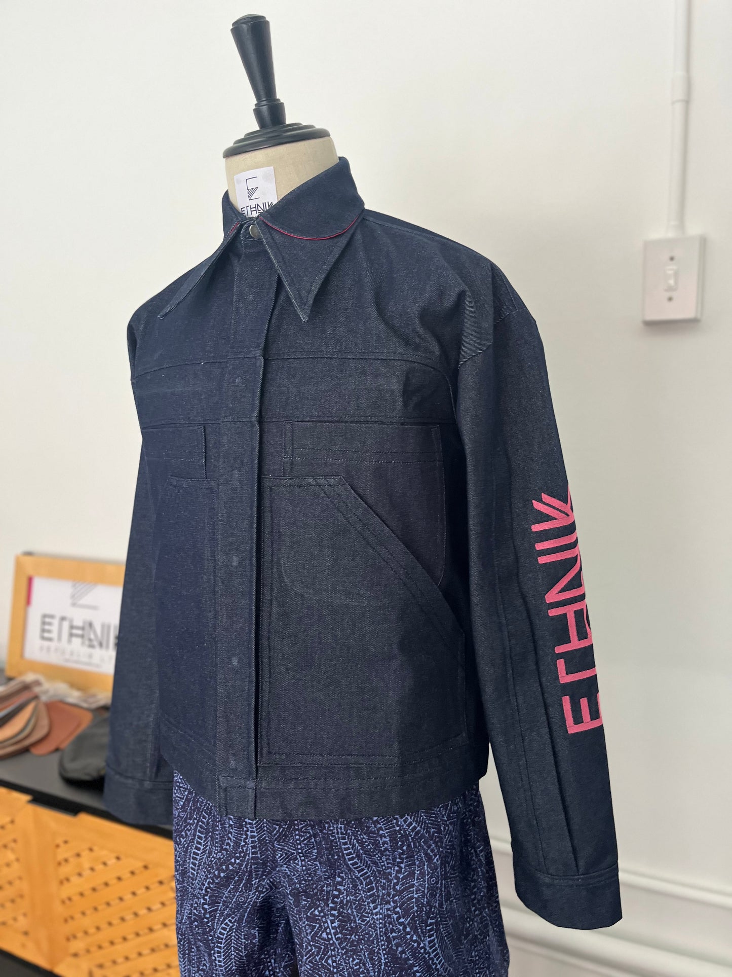 Double Collar Denim Jacket